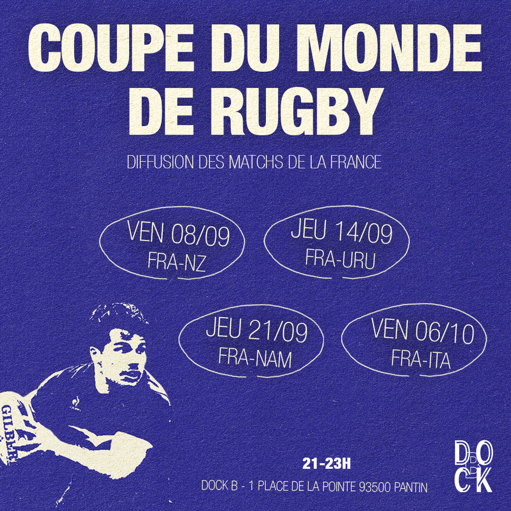 Diffusion des matchs de la France de la CDM de rubgy